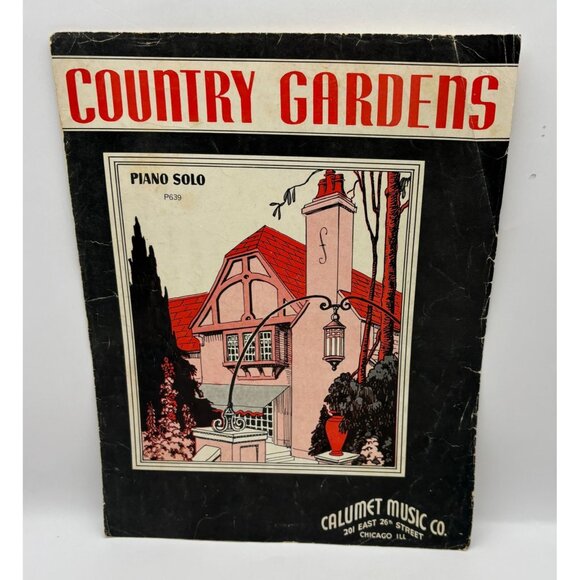 Country Gardens Piano Solo Sheet Music By Percy Grainger 1940 Calumet Music - Picture 7 of 7